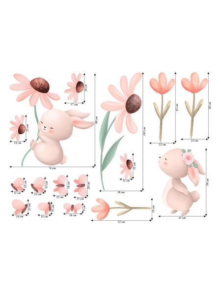 Zajíčci s květinami