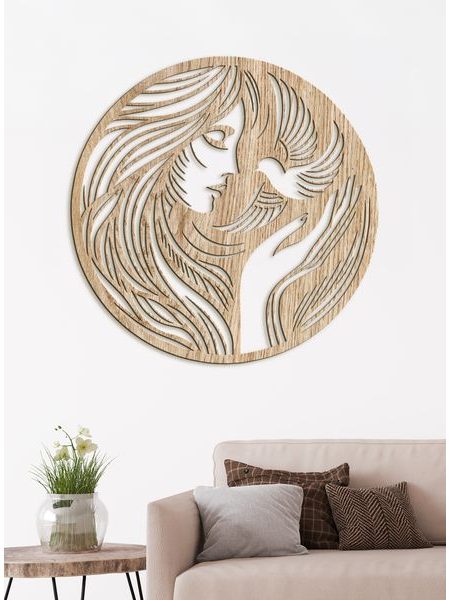 Drevený obraz ženská nežnosť