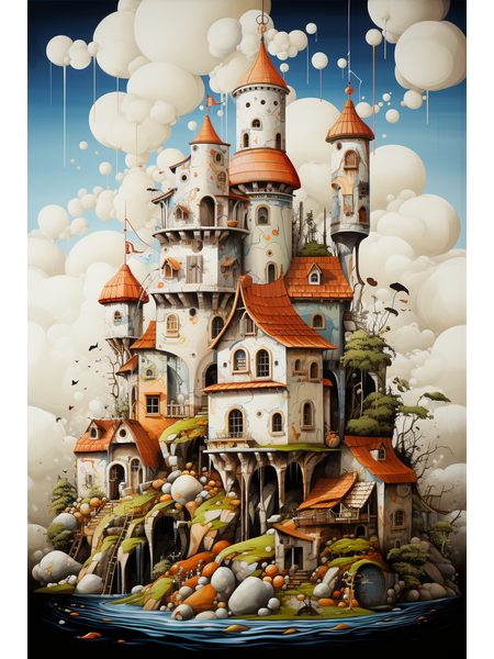 Abstrakt čarovné mesto