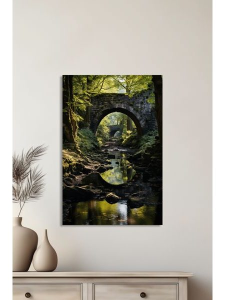 Obraz na stenu kamenný most v lese
