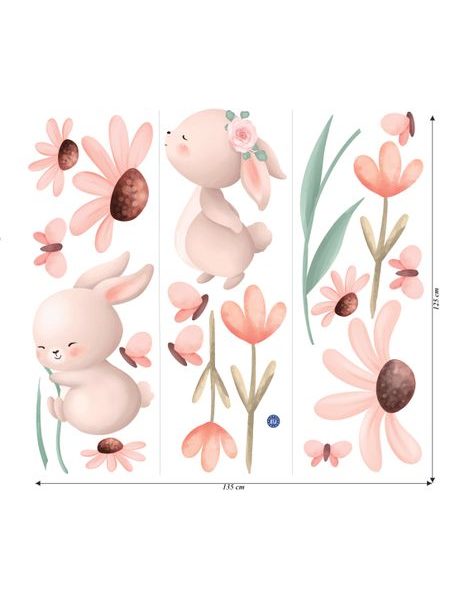 Zajíčci s květinami