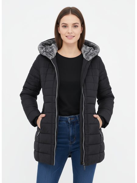 Dámska prešívaná bunda čierna