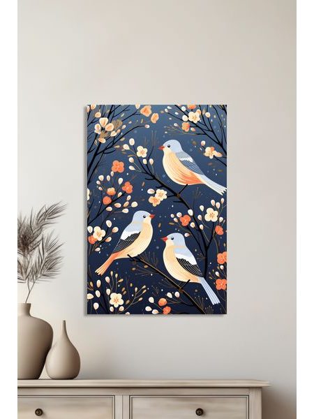 Obraz na stenu maľované vtáky