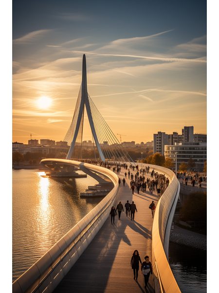 Obraz na stenu prechádzka mostom