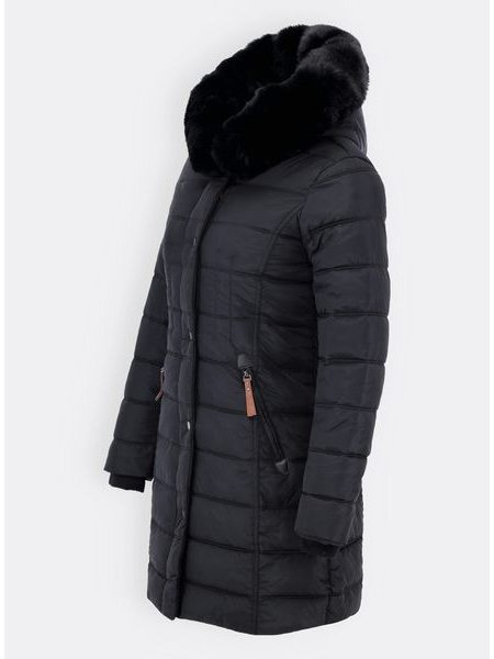 Dámska zimná prešívaná bunda čierna