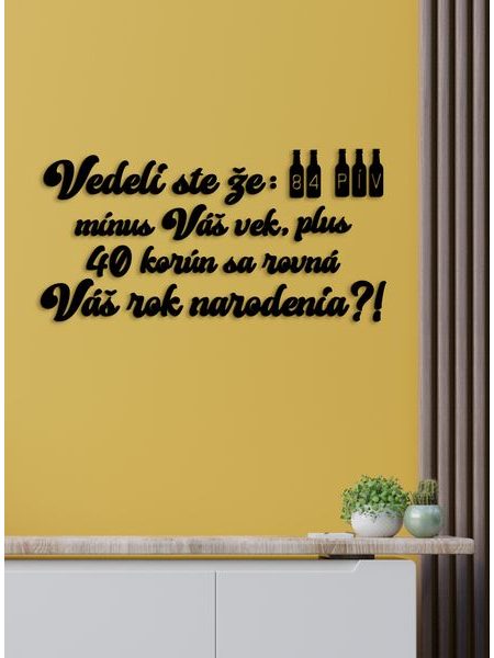 Vtipný drevený nápis na stenu PIVO