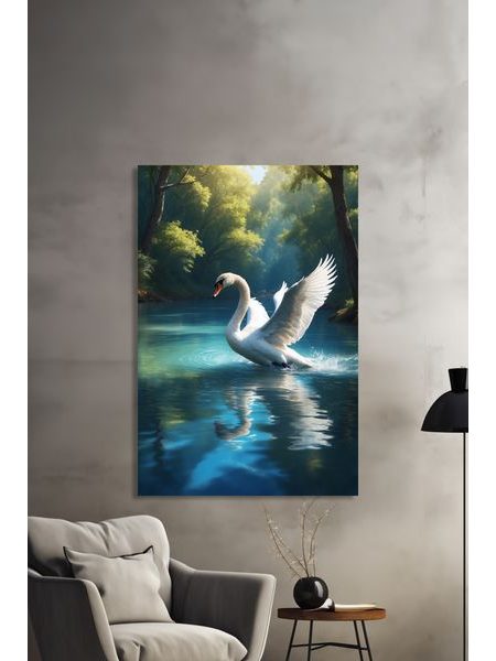 Obraz na stenu labuť na vode