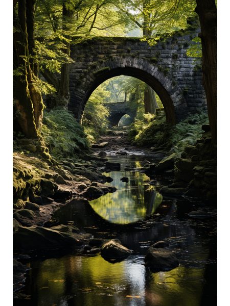 Kamenný most v lese