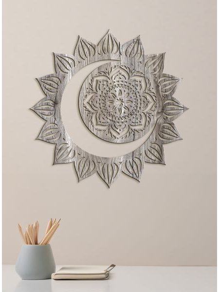 Dřevěná mandala MOON