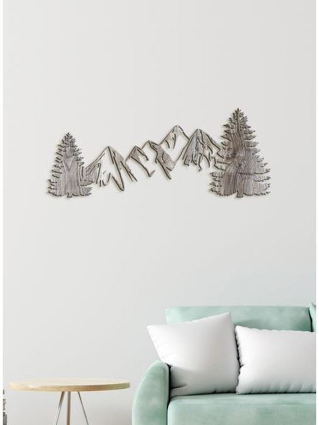 Dřevěná dekorace na zeď HORY