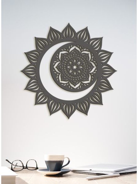 Dřevěná mandala MOON