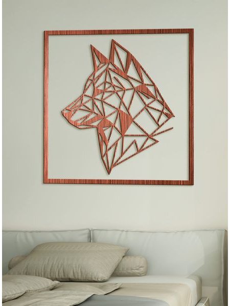 Drevený obraz Silueta vlka