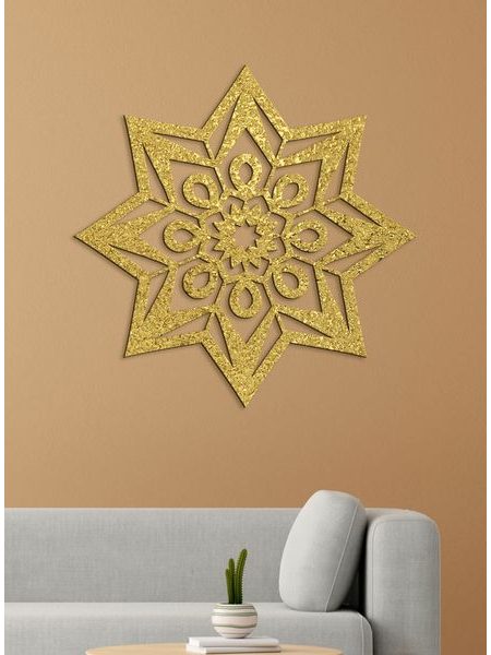 Moderná drevená mandala STAR