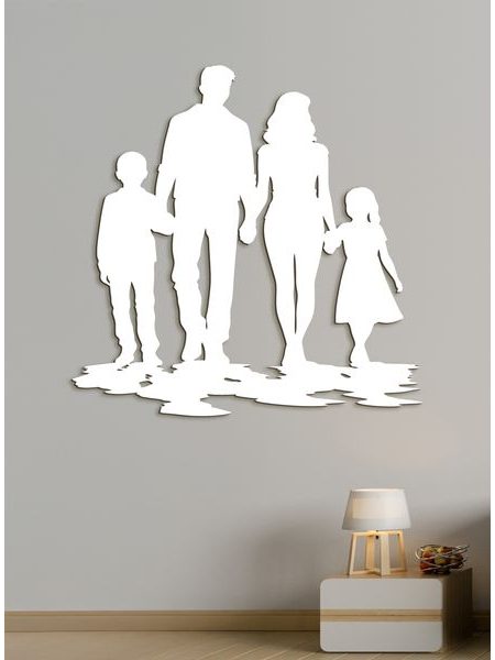 Dřevěný nástěnný obraz RODINA