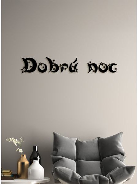 Drevený nápis "Dobrú noc"