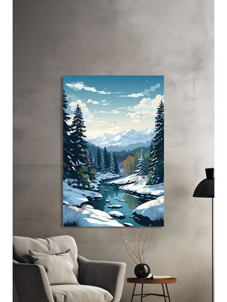 Obraz na stenu zasnežená krajina