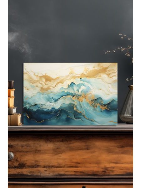 Maľba akvarel zlatá