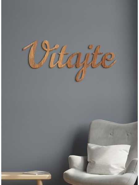 Drevený nápis "Vitajte"