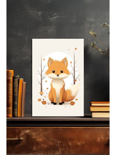 Obraz na stenu mláďa líšky maľba