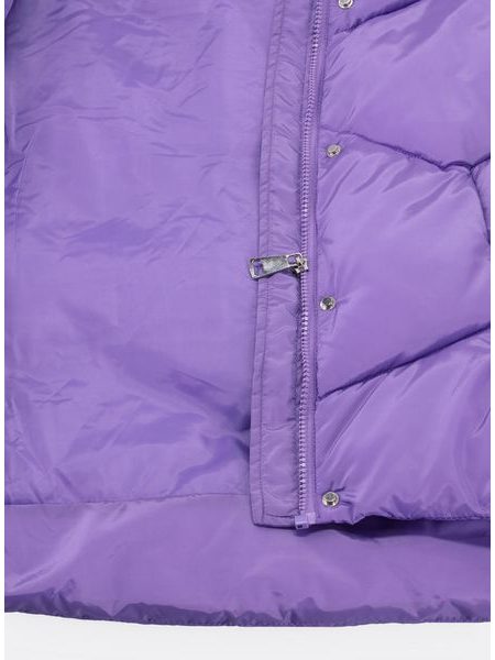 Dámská krátká prošívaná bunda fialová