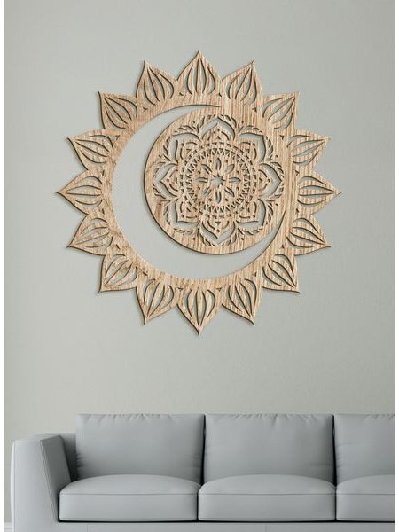 Dřevěná mandala MOON