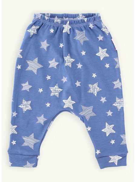 Detské tepláky s hviezdnou potlačou modré