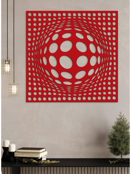 Drevený panel na stenu 3D ilúzia