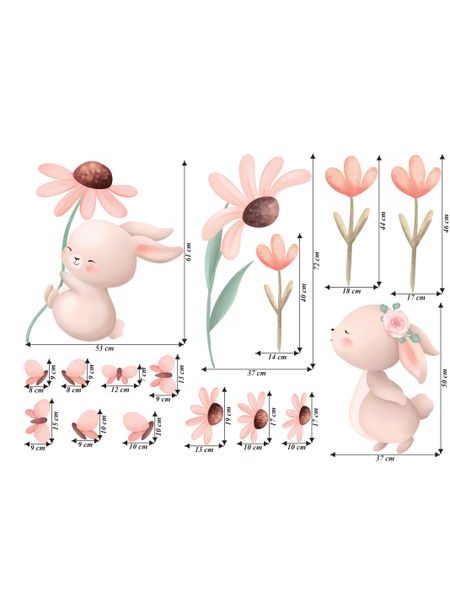 Zajíčci s květinami