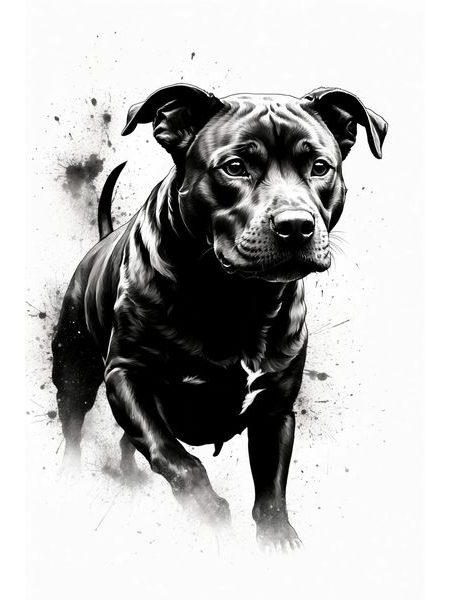 Obraz na stenu pes čiernobiely tón