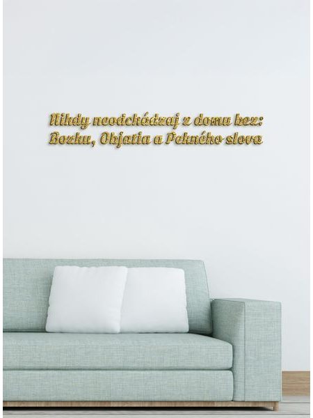 Drevený nápis pravidlá rodiny