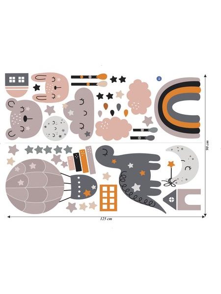 Hviezdna noc pastelové farby