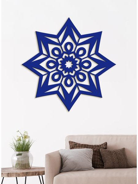 Moderná drevená mandala STAR