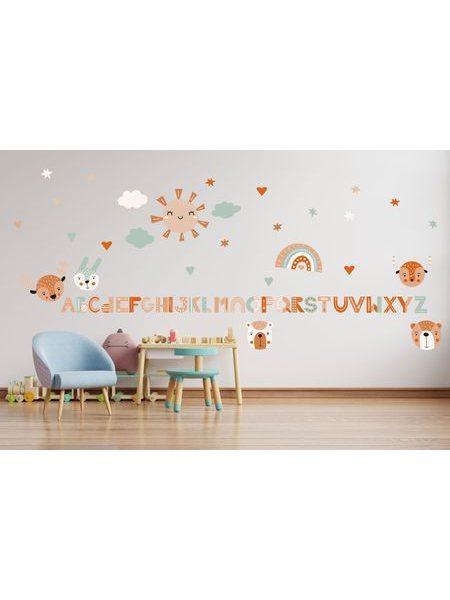 Veselá abeceda s indiánským motivem