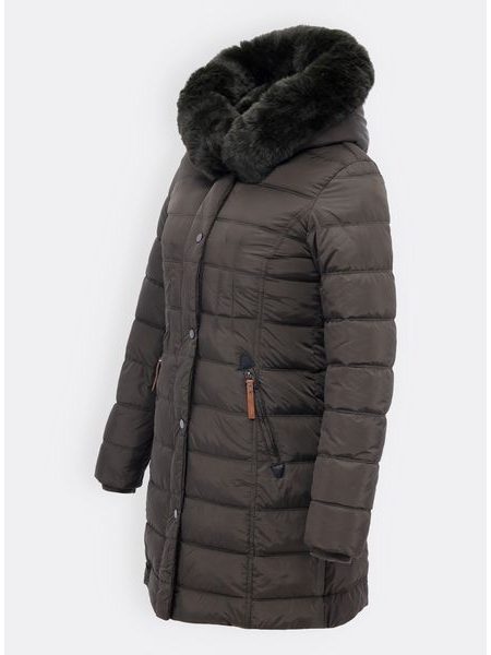 Dámská zimní prošívaná bunda tmavě zelená