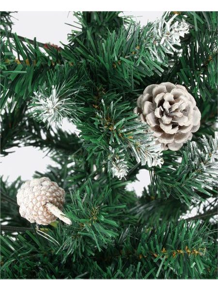 Umelý vianočný stromček Smrek Rysy - Zasnežený so šiškami