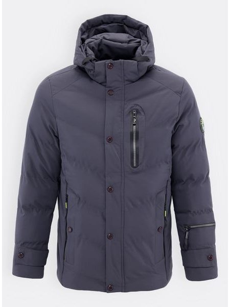 Pánska zimná bunda s kapucňou sivá