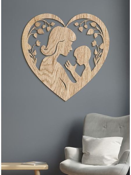 Dřevěný obraz Matka a dítě