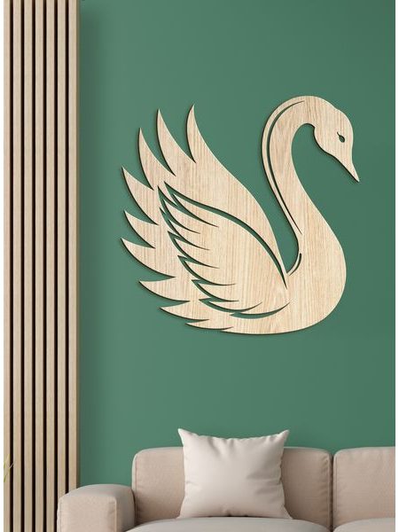 Dřevěný obraz Elegantní labuť
