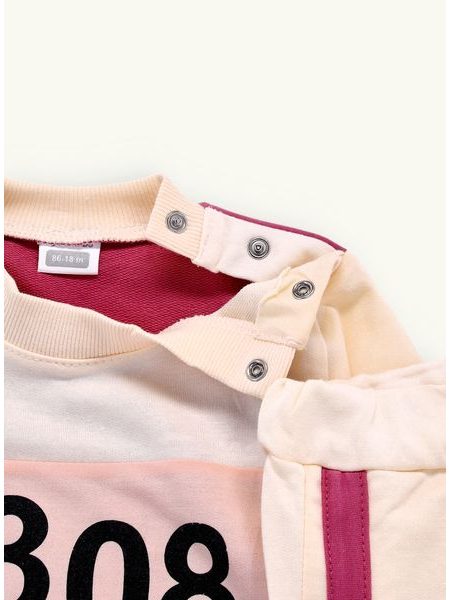 Detská športová súprava s potlačou staroružová