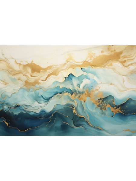 Maľba akvarel zlatá