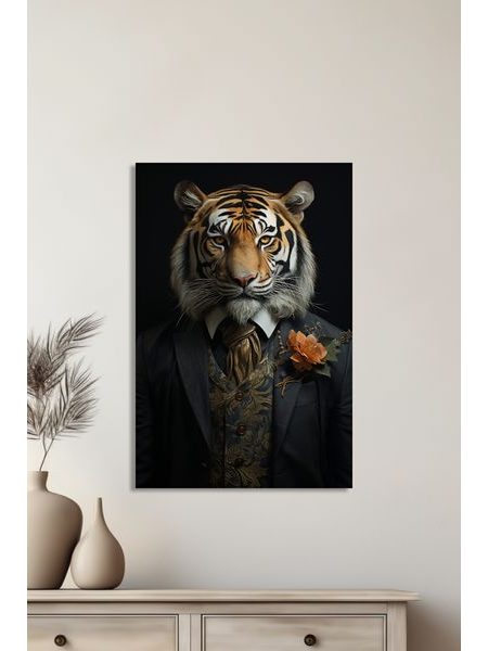 Obraz na stenu tiger v obleku