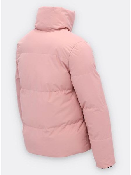 Dámská krátká zimní bunda pudrová