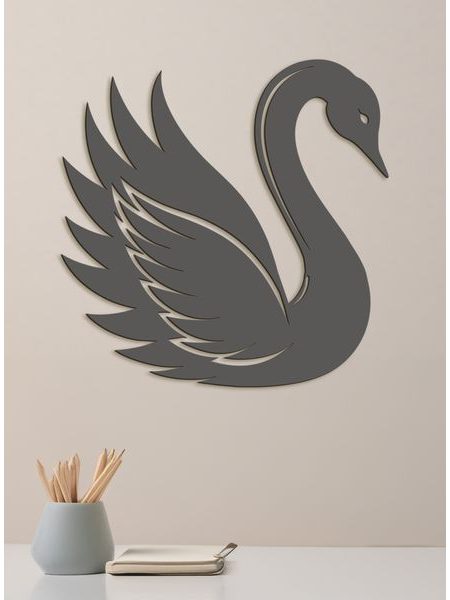 Dřevěný obraz Elegantní labuť