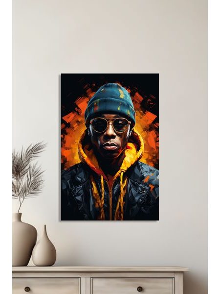 Obraz na stenu rapper abstrakt