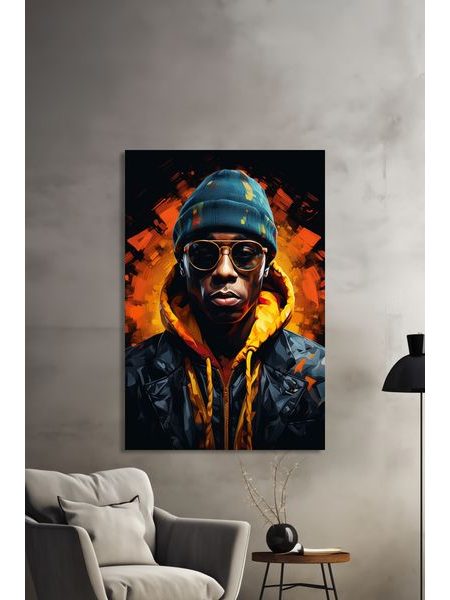 Obraz na stenu rapper abstrakt