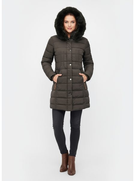 Dámská zimní prošívaná bunda tmavě zelená