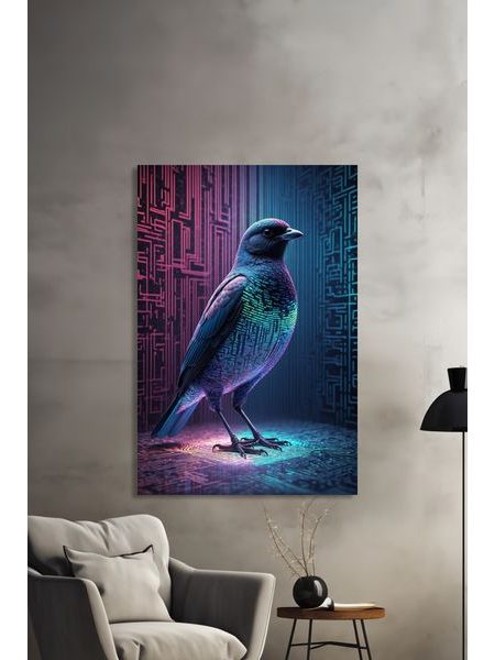 Obraz na stenu holub v digitálnom svete