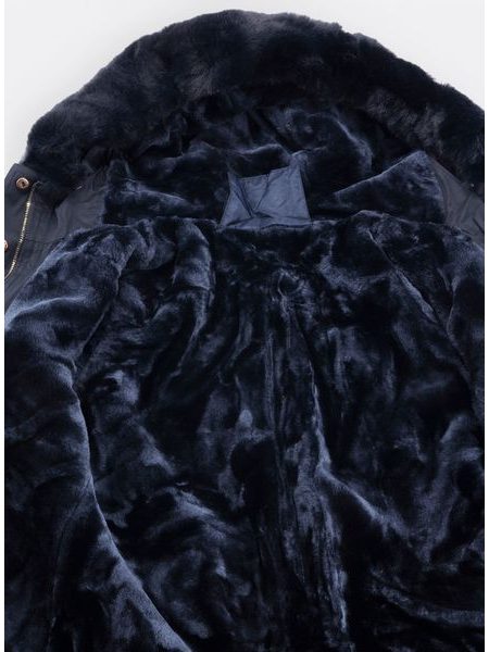 Dámska zimná bunda tmavomodrá