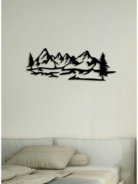 Drevený obraz Silueta Hôr