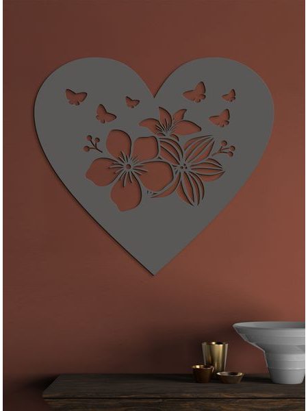 Drevený obraz Srdce plné motýľov